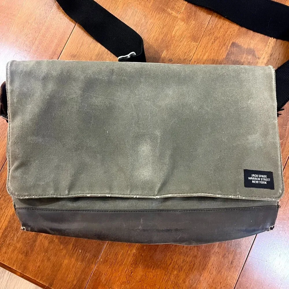 Jack Spade New York Heavyweight Canvas Travel Bag Green Color